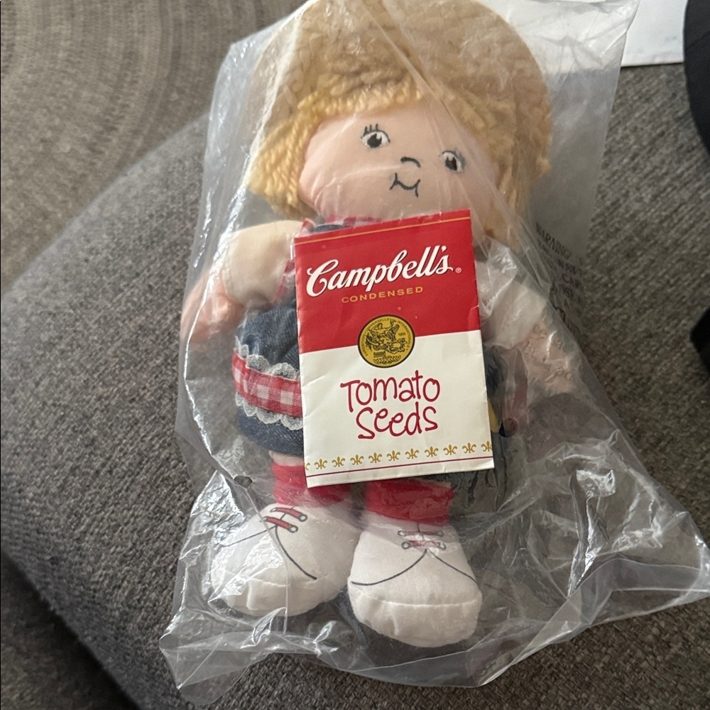 New Vintage Campbell's Soup Kids Beanbag Plush
Doll Stuffed T25